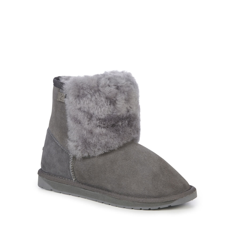 Emu Platinum Lara Mini Stiefel Damen Tiefesgrau | GDRLFIM-90