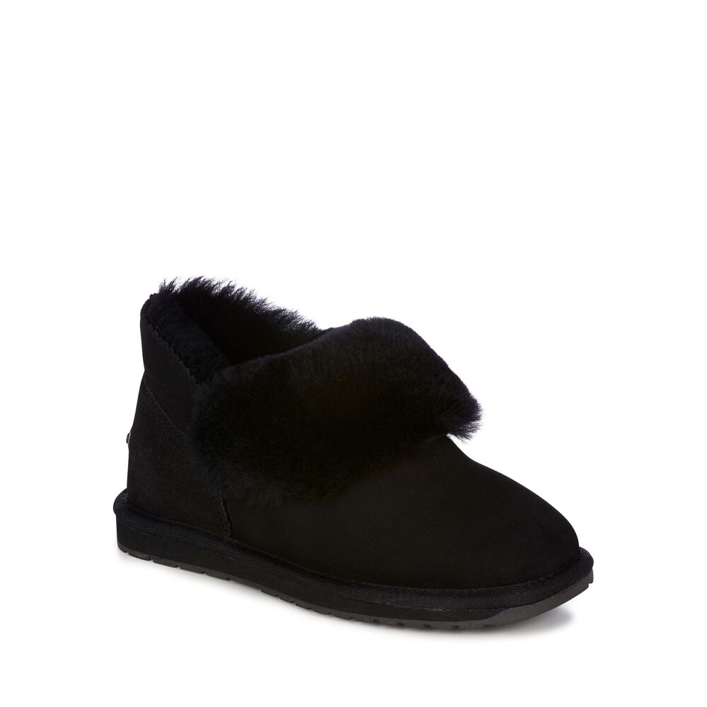 Emu Platinum Mintaro Hausschuhe Damen Schwarz | KCQJVXR-19