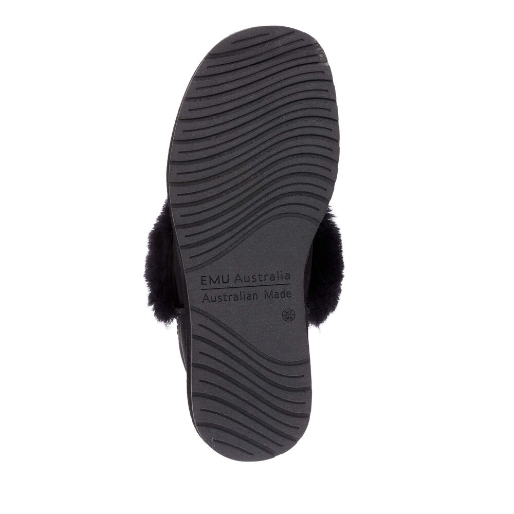 Emu Platinum Mintaro Hausschuhe Damen Schwarz | KCQJVXR-19