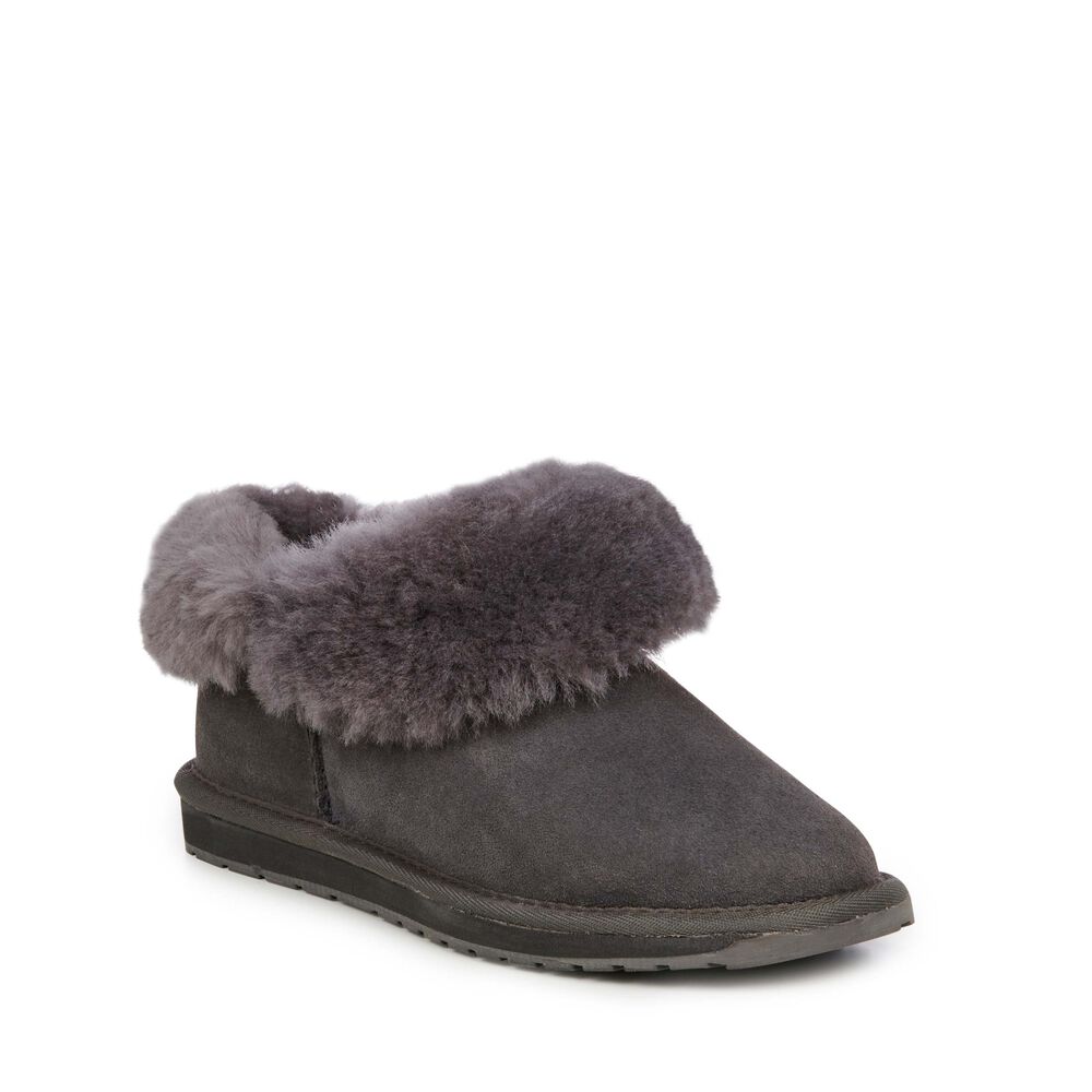 Emu Platinum Mintaro Hausschuhe Damen Tiefesgrau | KECIWDT-18