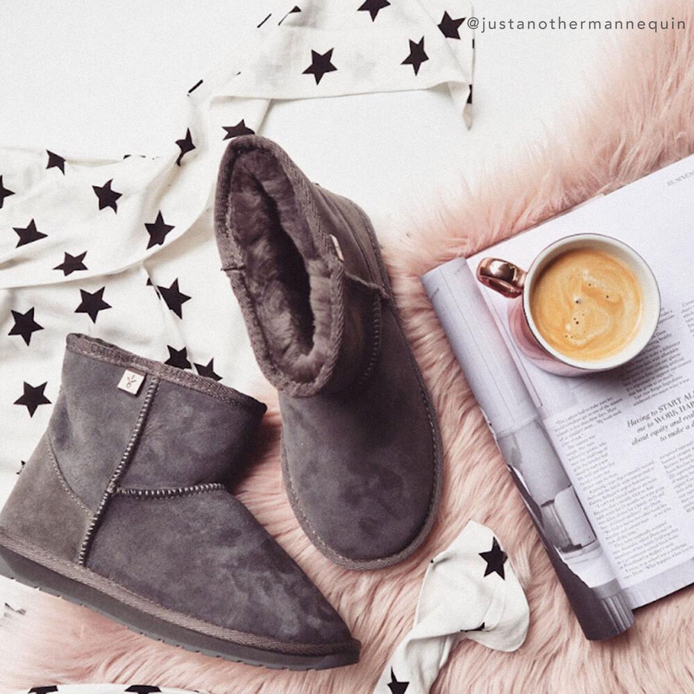 Emu Platinum Stinger Mini Stiefel Damen Tiefesgrau | HAEIGOU-23
