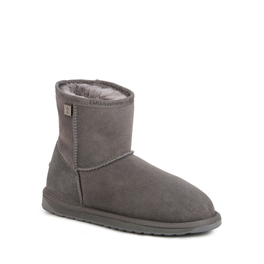Emu Platinum Stinger Slim Mini Stiefel Damen Tiefesgrau | EPLFCAW-47