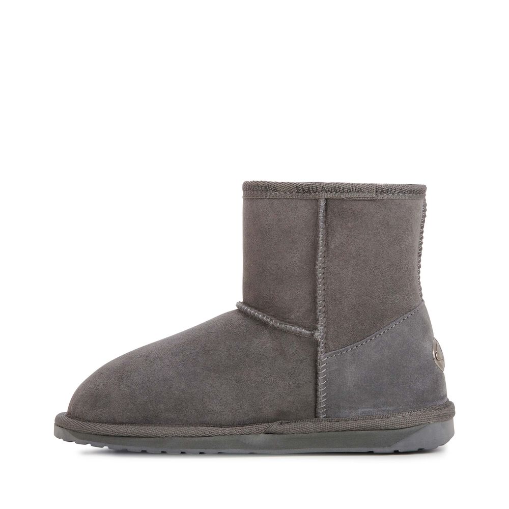 Emu Platinum Stinger Slim Mini Stiefel Damen Tiefesgrau | EPLFCAW-47