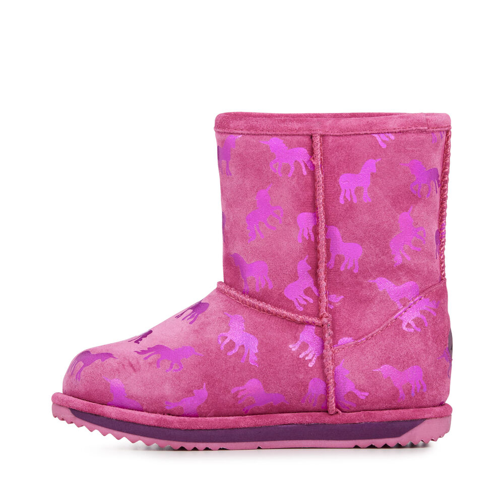 Emu Rainbow Unicorn Brumby Stiefel Kinder Tiefesrosa | VQBMASX-06