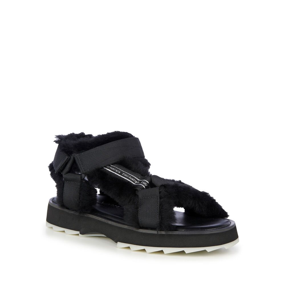 Emu Raven Sandalen Damen Schwarz | PCFWUMX-79