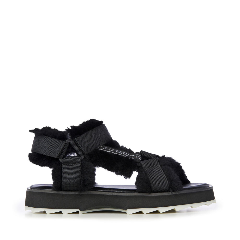 Emu Raven Sandalen Damen Schwarz | PCFWUMX-79