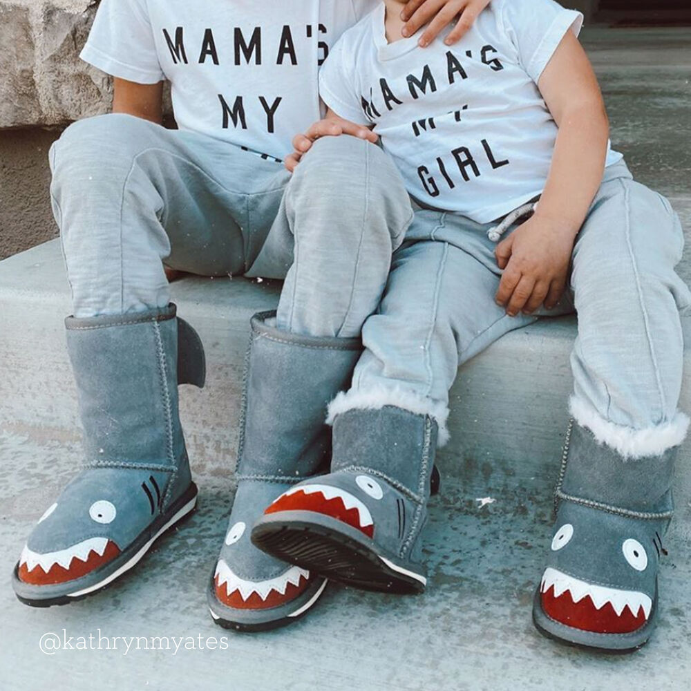 Emu Shark Stiefel Kinder Grau | FMRBPYT-73