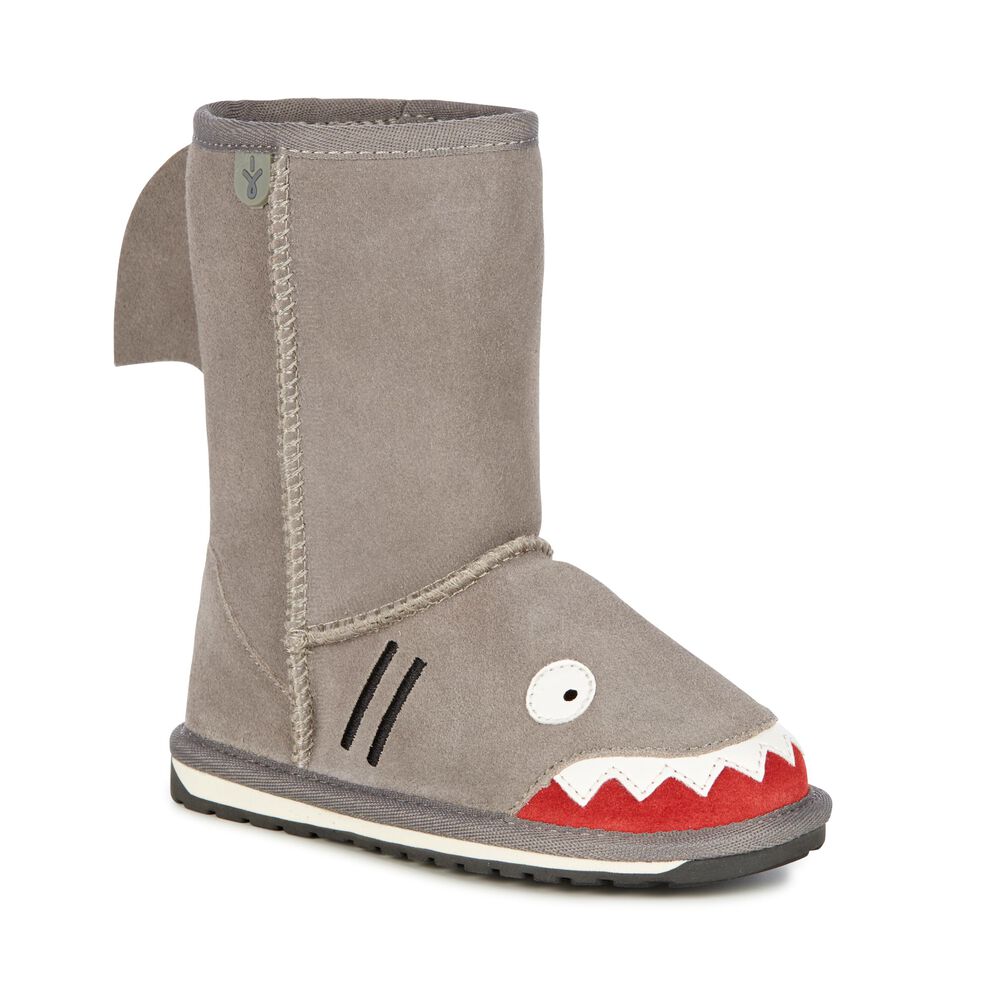 Emu Shark Stiefel Kinder Grau | FMRBPYT-73