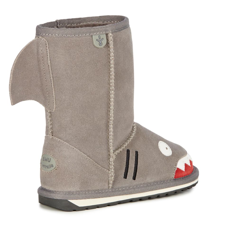 Emu Shark Stiefel Kinder Grau | FMRBPYT-73