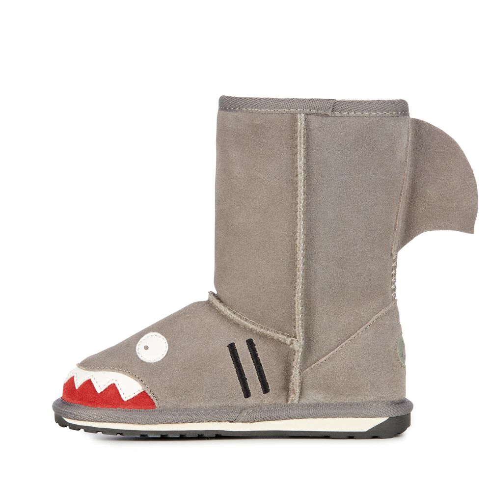Emu Shark Stiefel Kinder Grau | FMRBPYT-73