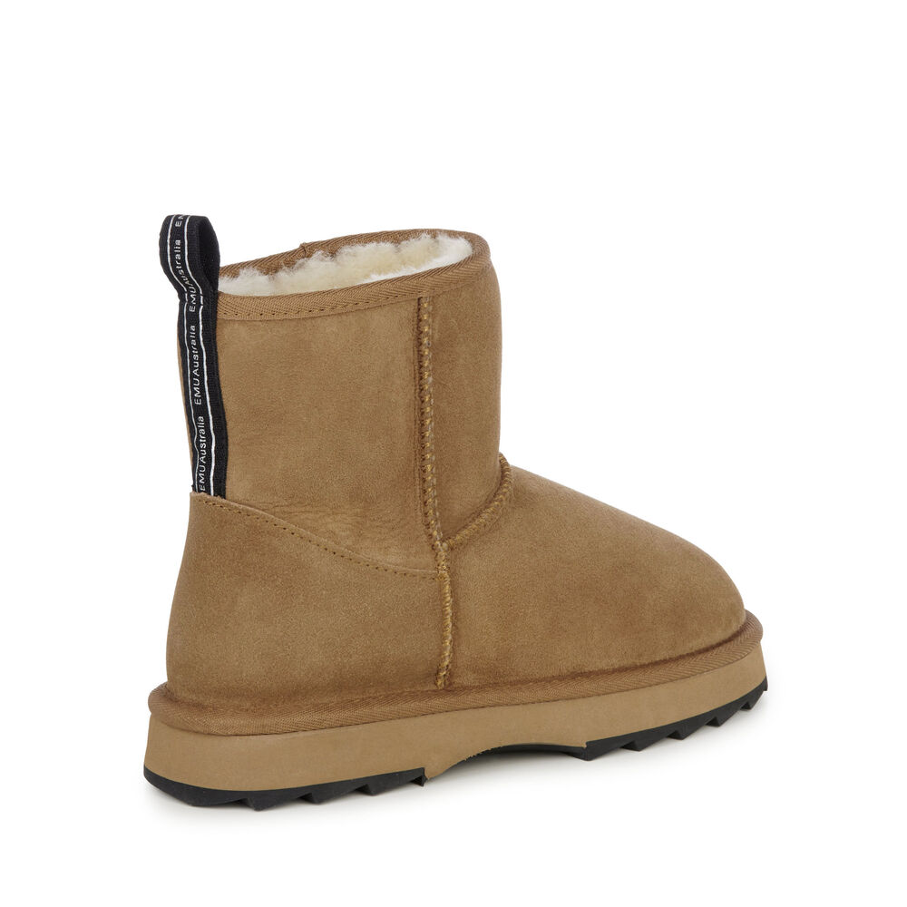 Emu Sharky Mini Stiefel Damen Braun Schwarz | VESKQZP-75