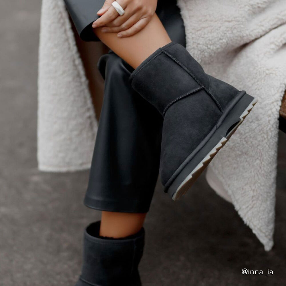 Emu Sharky Mini Stiefel Damen Dunkelgrau | QSMCYWI-23