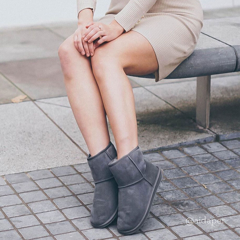Emu Stinger Mini Stiefel Damen Tiefesgrau | OICSLFM-39