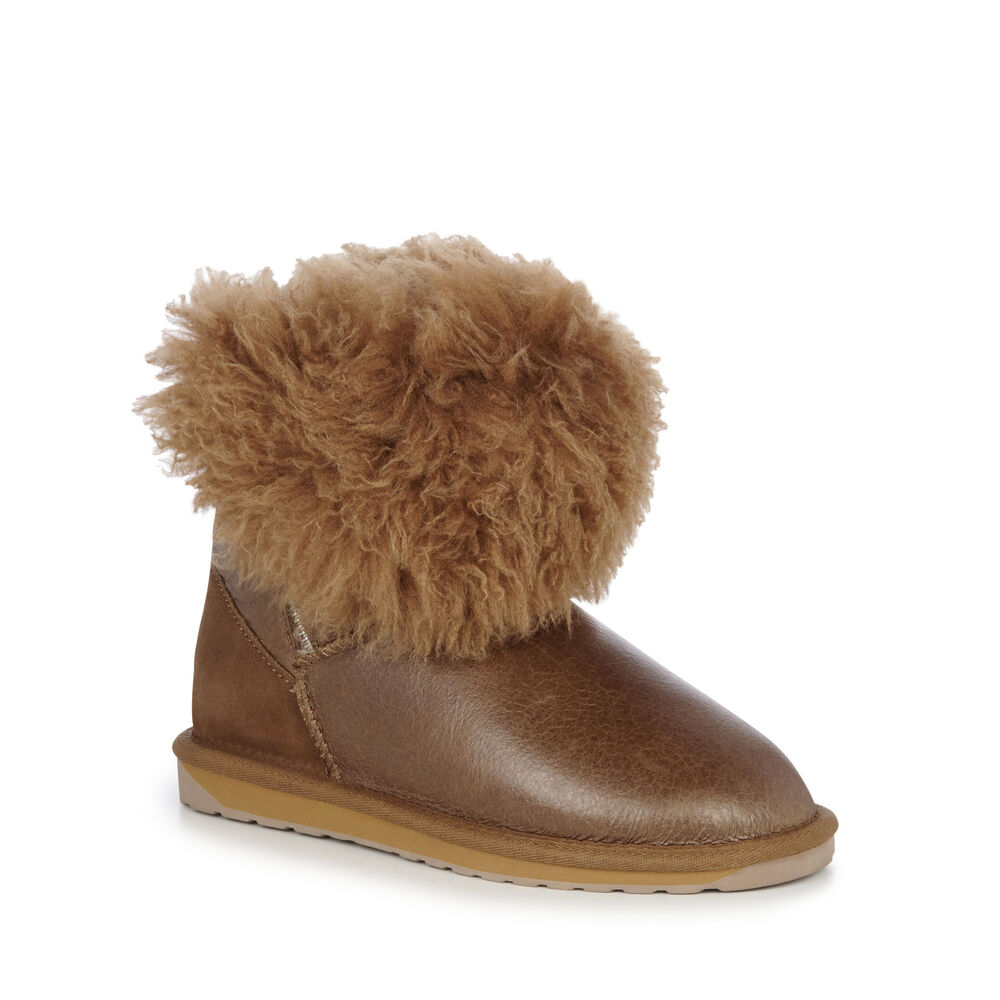 Emu Teddy Wurren Stiefel Damen Braun | YBLIOHA-51