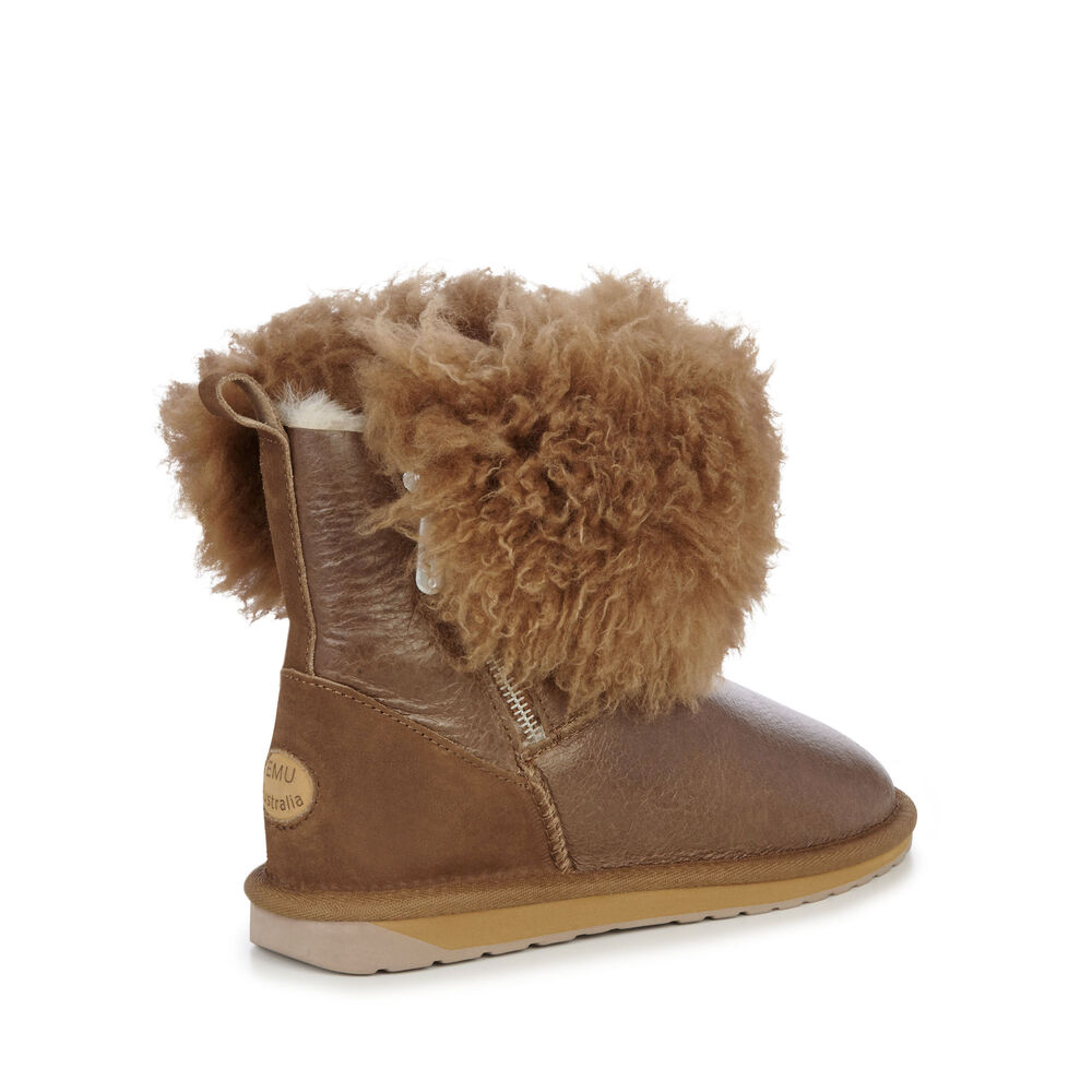 Emu Teddy Wurren Stiefel Damen Braun | YBLIOHA-51