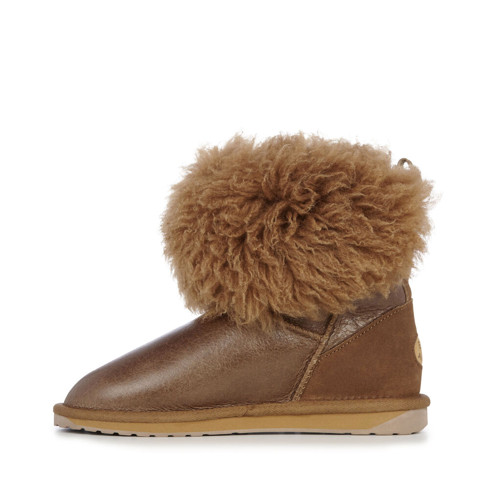 Emu Teddy Wurren Stiefel Damen Braun | YBLIOHA-51
