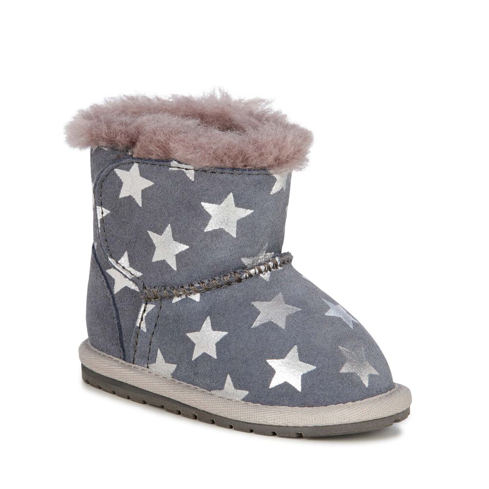 Emu Toddle Starry Night Babies Stiefel Kinder Tiefesgrau | PIQVCAB-89
