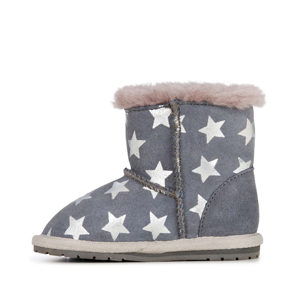 Emu Toddle Starry Night Babies Stiefel Kinder Tiefesgrau | PIQVCAB-89