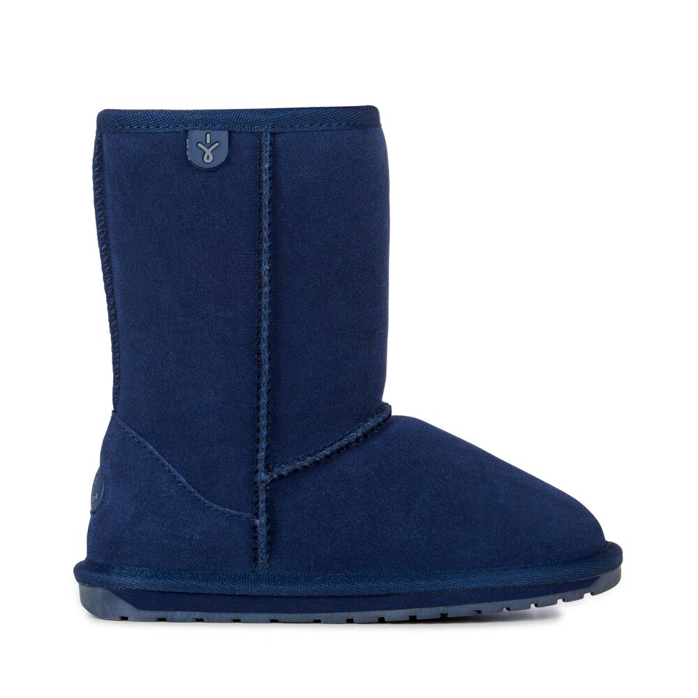 Emu Wallaby Lo Stiefel Kinder Navy | QVAZELY-29