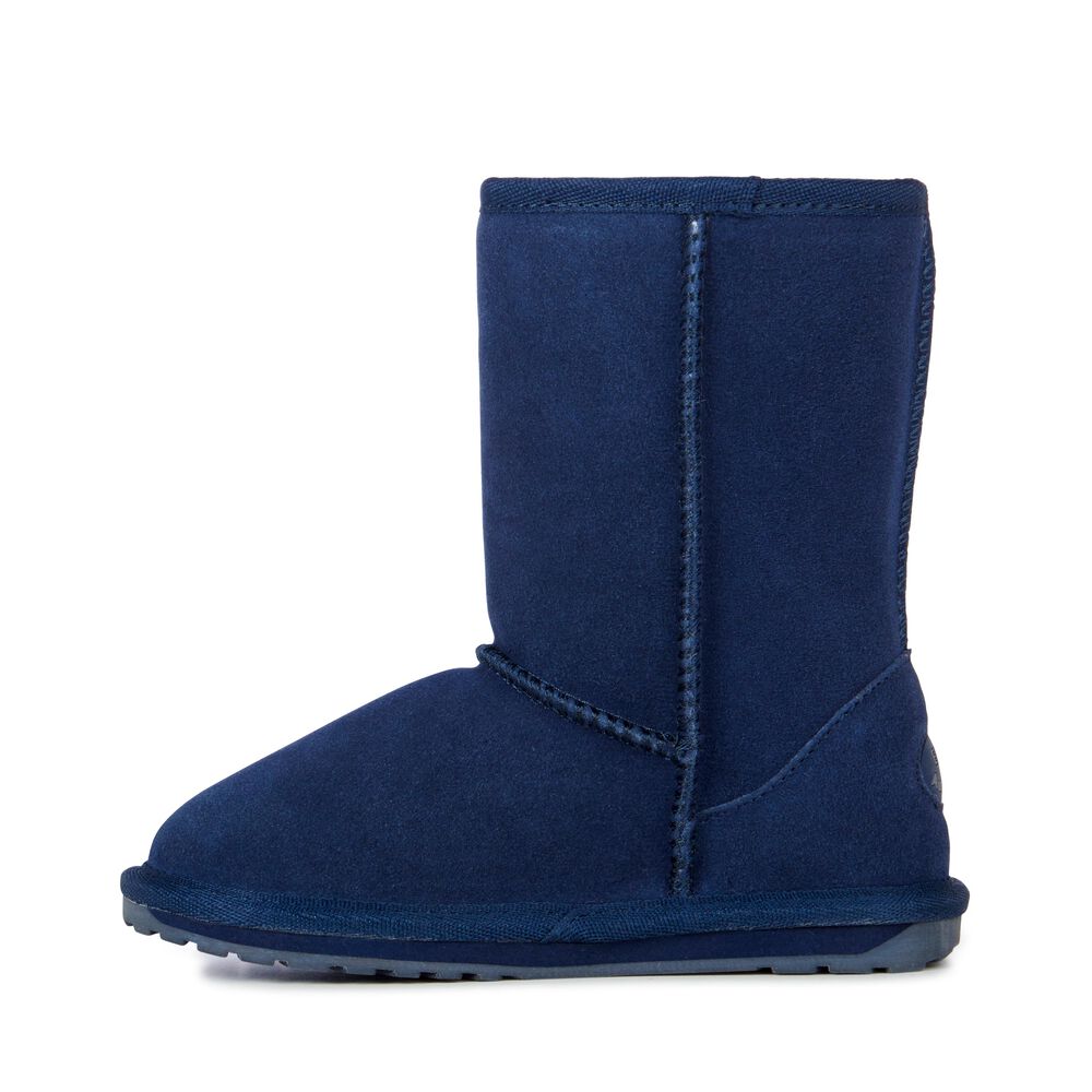 Emu Wallaby Lo Stiefel Kinder Navy | QVAZELY-29