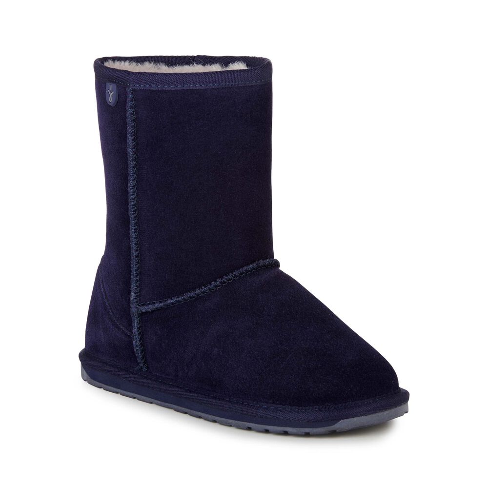 Emu Wallaby Lo Teens Stiefel Kinder Navy | INWMFCU-39