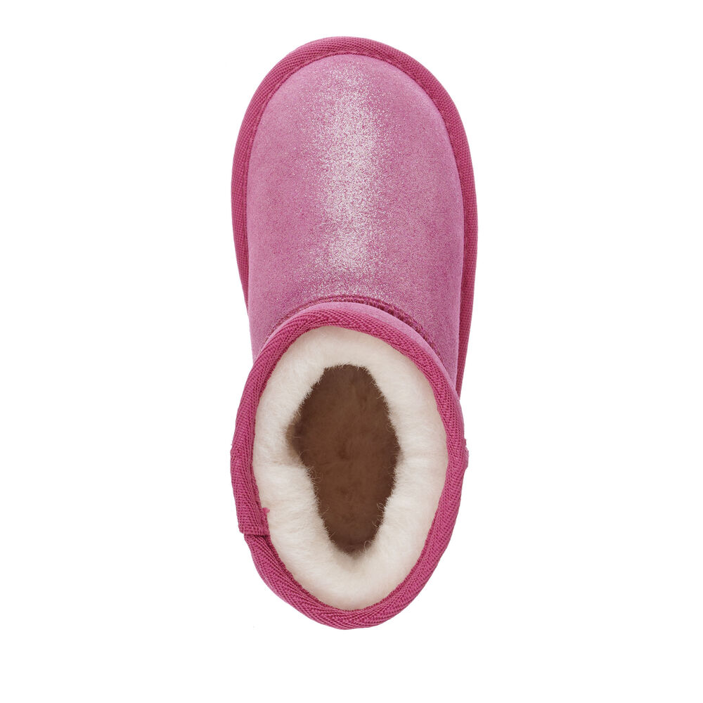 Emu Wallaby Mini Metallic Stiefel Kinder Tiefesrosa | BYJTUHQ-37
