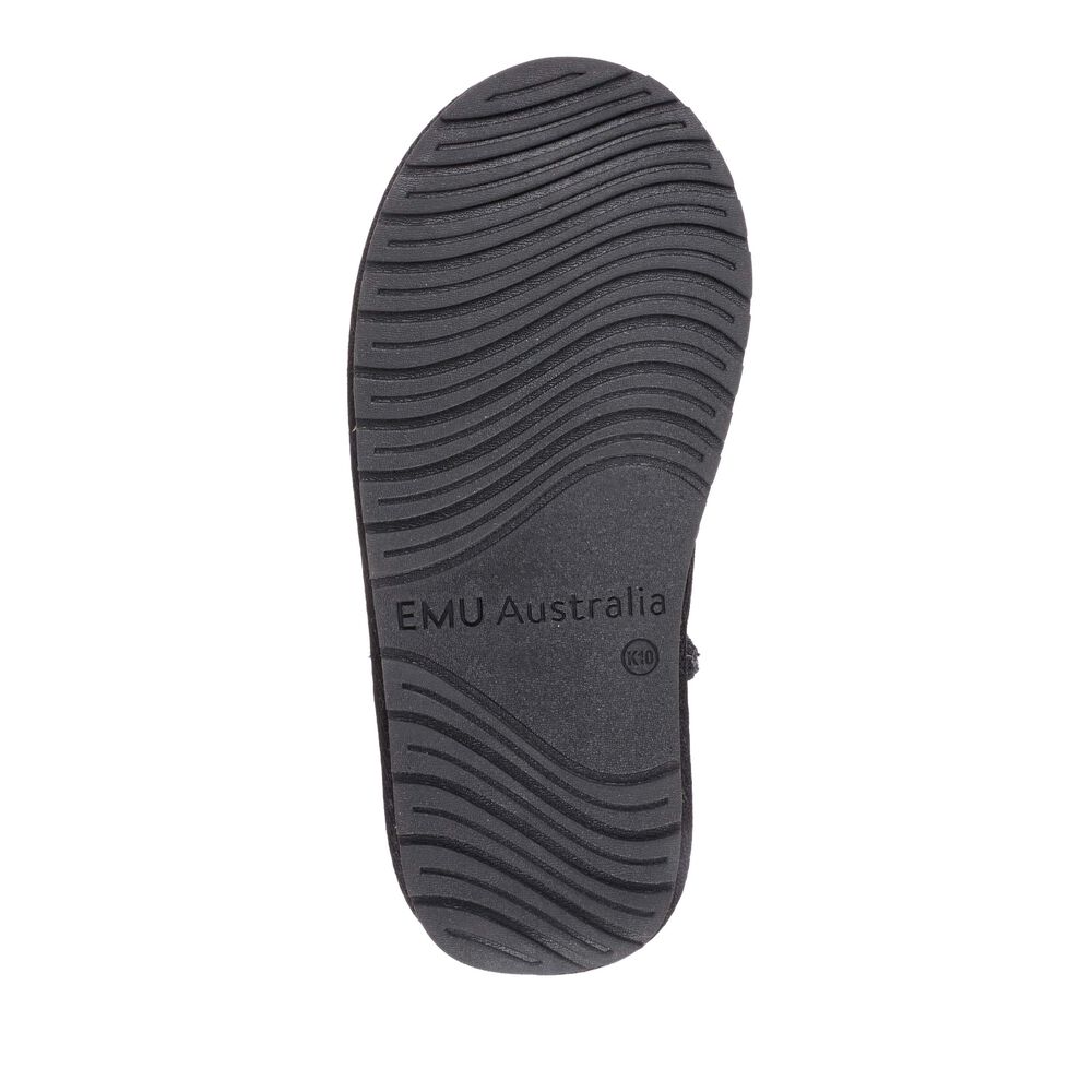 Emu Wallaby Mini Metallic Stiefel Kinder Schwarz | PFARJQB-46