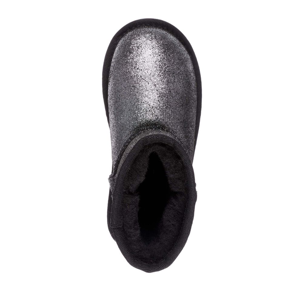 Emu Wallaby Mini Metallic Stiefel Kinder Schwarz | PFARJQB-46