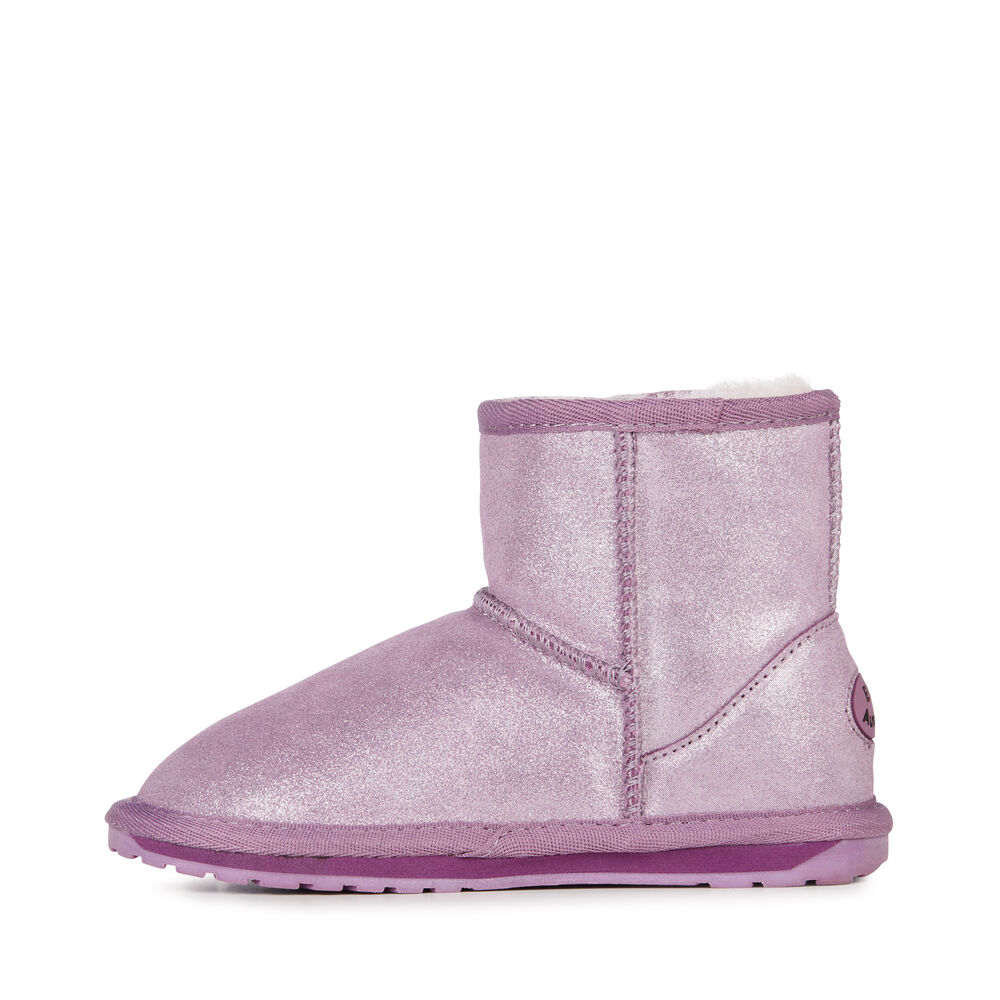 Emu Wallaby Mini Metallic Stiefel Kinder Lila | TUNWAIL-48