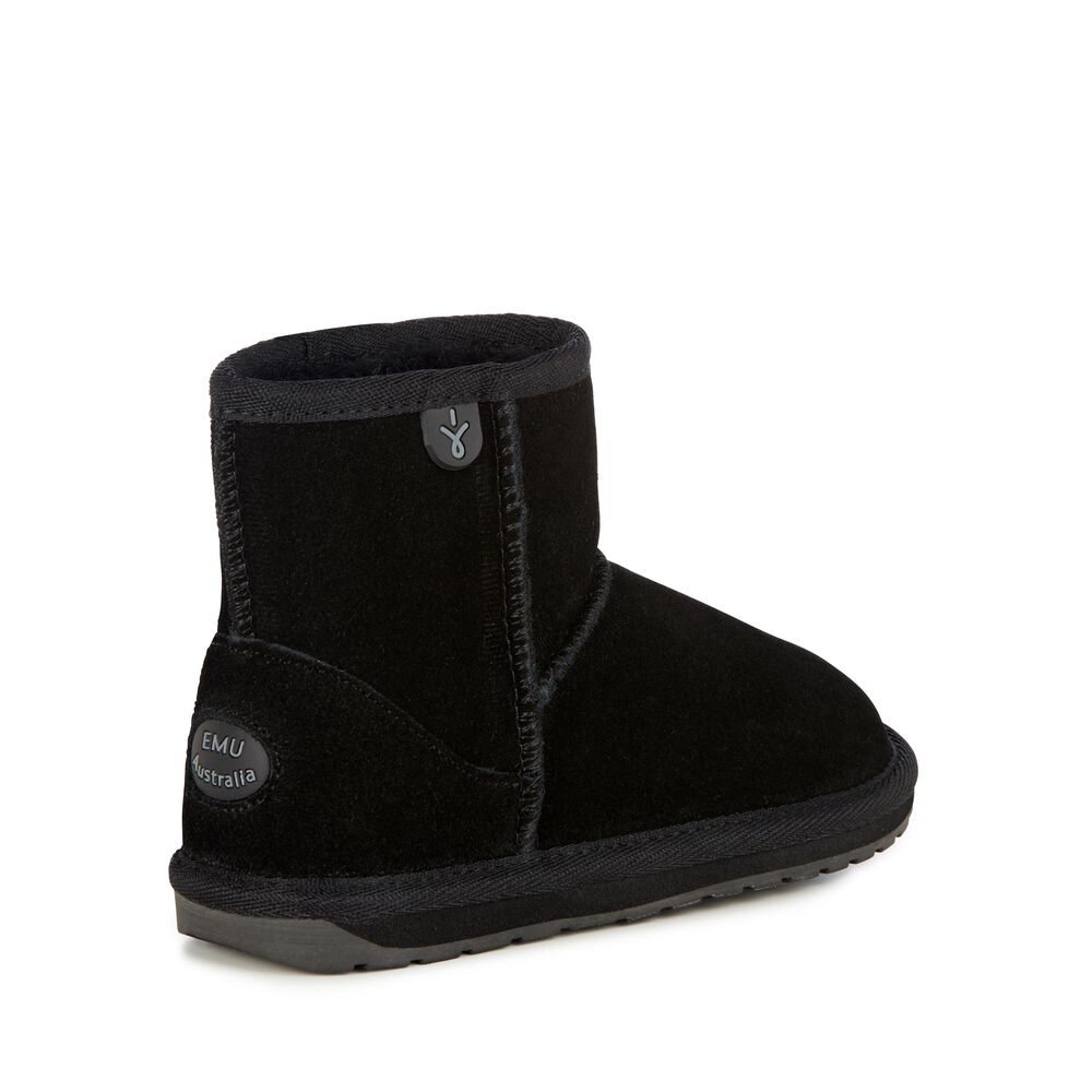 Emu Wallaby Mini Stiefel Kinder Schwarz | EOLURSK-72