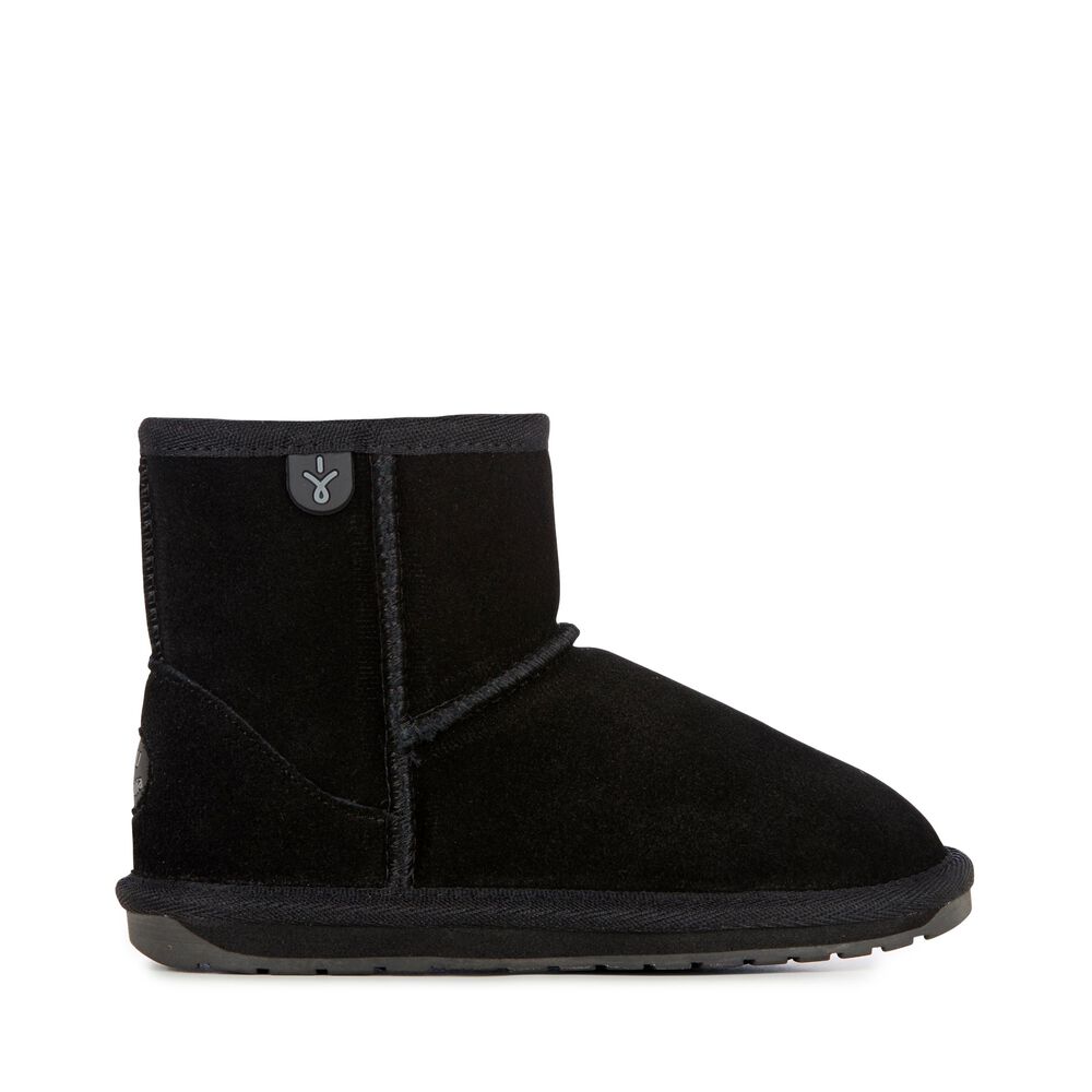 Emu Wallaby Mini Stiefel Kinder Schwarz | EOLURSK-72