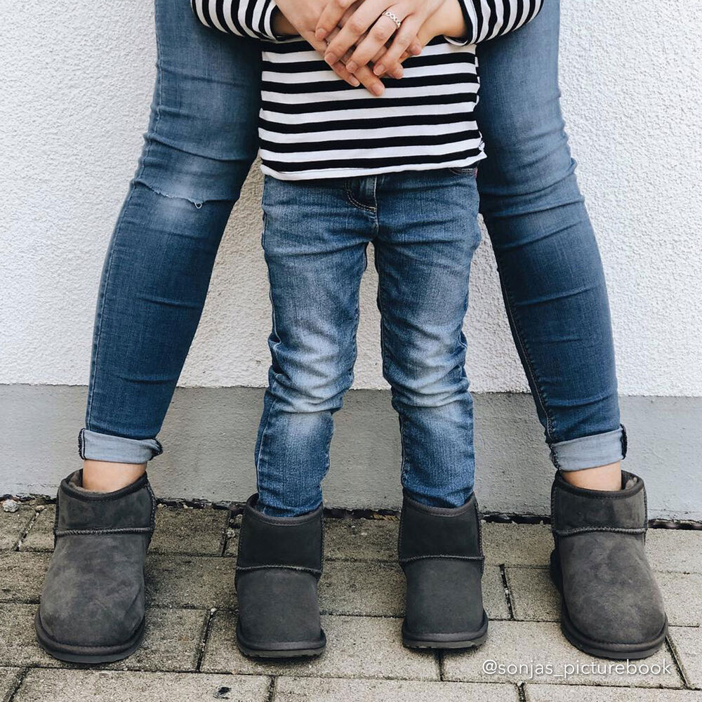 Emu Wallaby Mini Stiefel Kinder Tiefesgrau | GRZMOKD-98