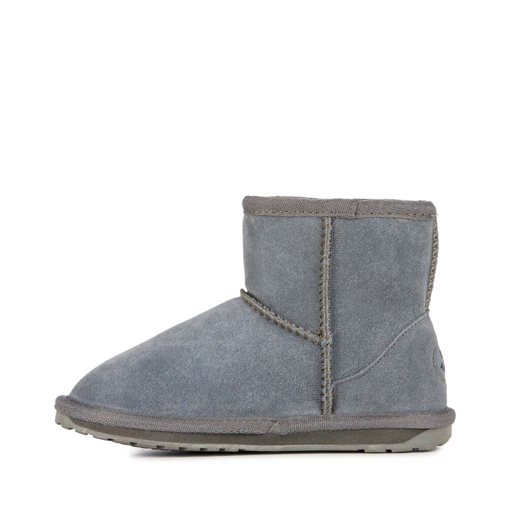 Emu Wallaby Mini Stiefel Kinder Tiefesgrau | GRZMOKD-98