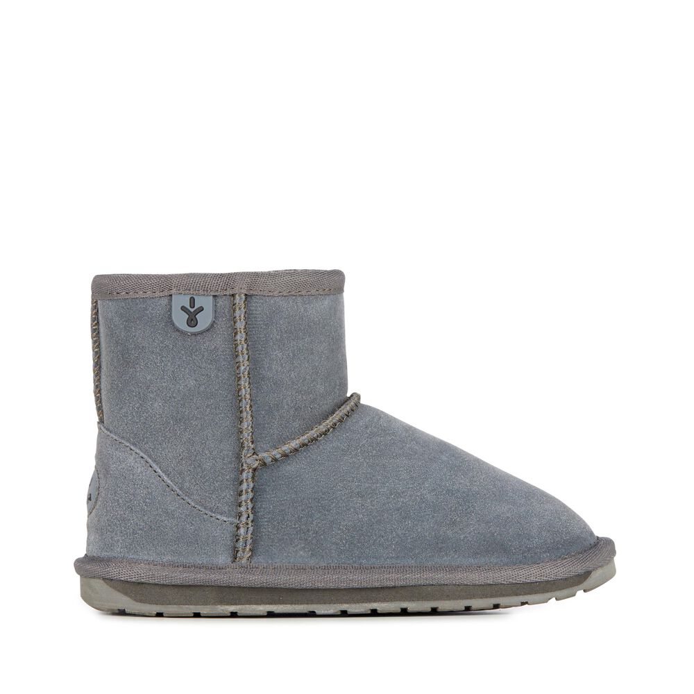 Emu Wallaby Mini Stiefel Kinder Tiefesgrau | GRZMOKD-98