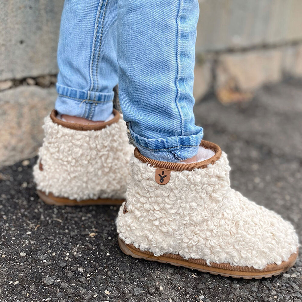 Emu Wallaby Mini Teddy Stiefel Kinder Beige | TAXRSKW-45