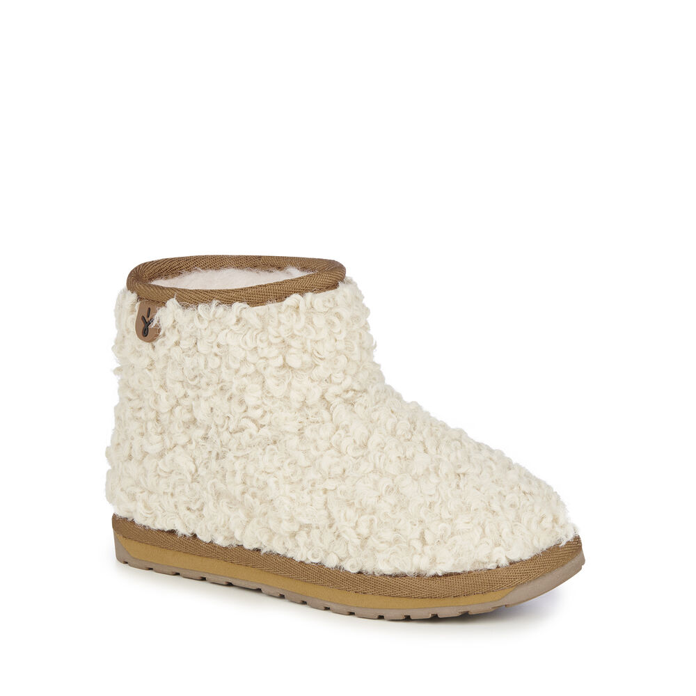 Emu Wallaby Mini Teddy Stiefel Kinder Beige | TAXRSKW-45