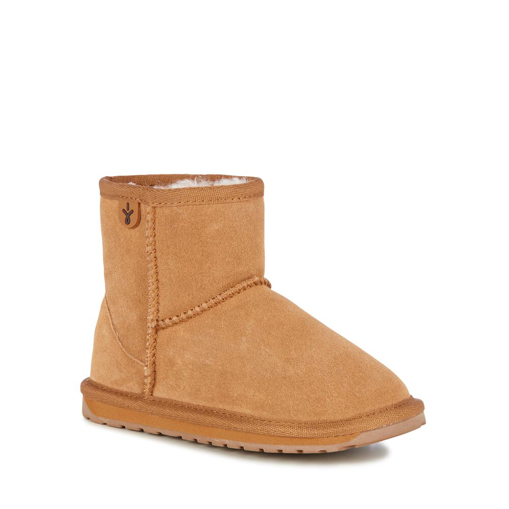 Emu Wallaby Mini Teens Stiefel Kinder Braun | VIAHQOK-94