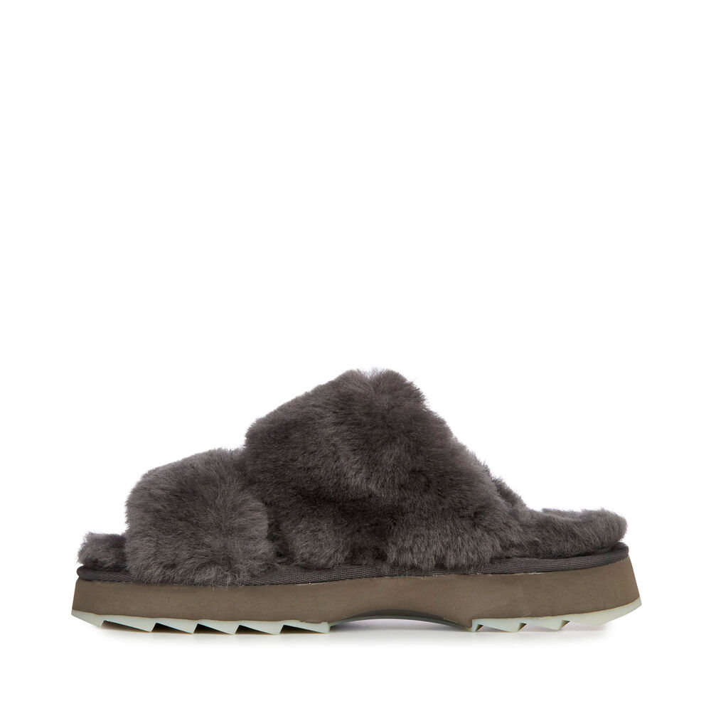 Emu Wobbegong Hausschuhe Damen Tiefesgrau | BMUDXKZ-84