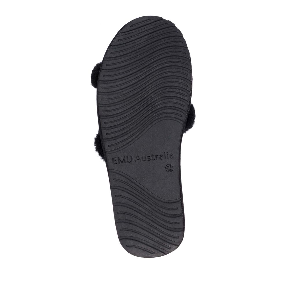 Emu Wrenlette Hausschuhe Damen Schwarz | FBZXTNQ-30
